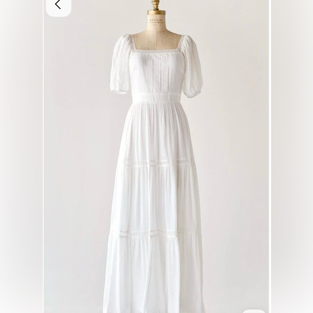 Adored Vintage Romance of the Ages  DressChic White Maxi Dress